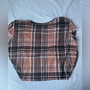 Cropped Checkered Shirt